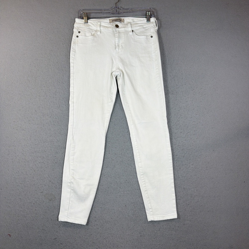 Liverpool The Ankle Skinny Jeans White Size 4/27 Women Stretch Casual